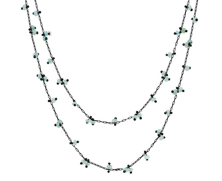 TenThousandThings Long Beaded Peruvian Opal Necklace Wrapped