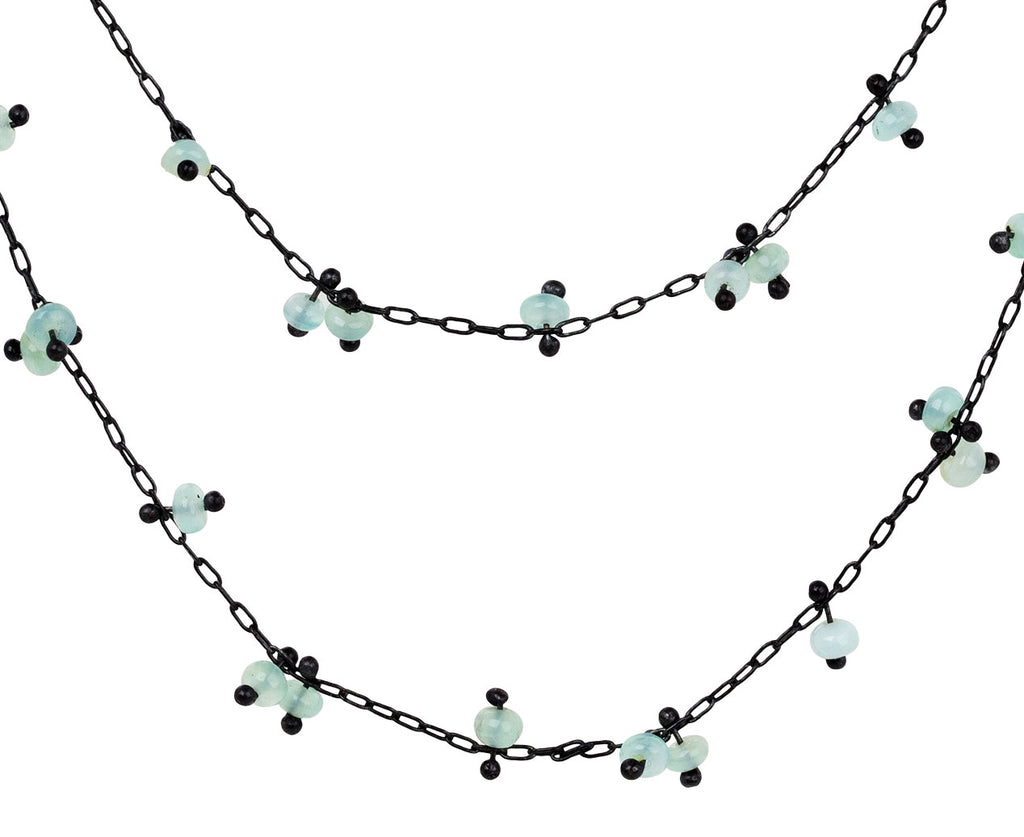 TenThousandThings Long Beaded Peruvian Opal Necklace Close Up