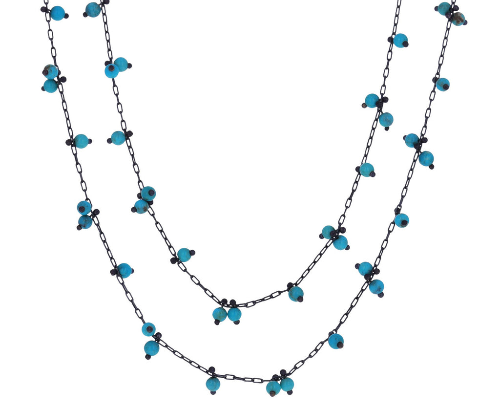 Long Turquoise Beaded Necklace