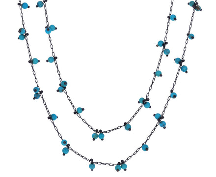 Long Turquoise Beaded Necklace