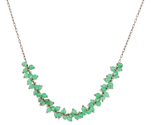 TenThousandThings Chysoprase Center Spiral Necklace