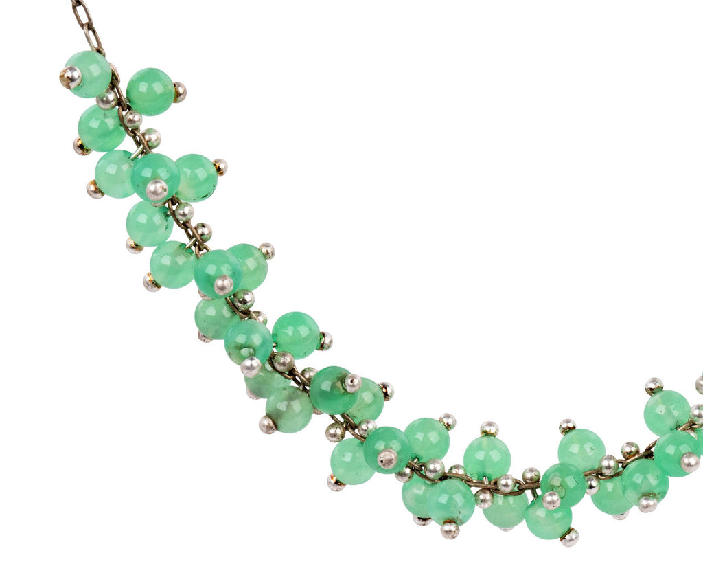 Chysoprase Center Spiral Necklace