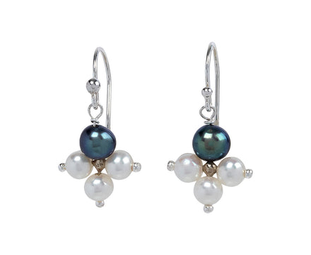 Black and White Pearl Earrings