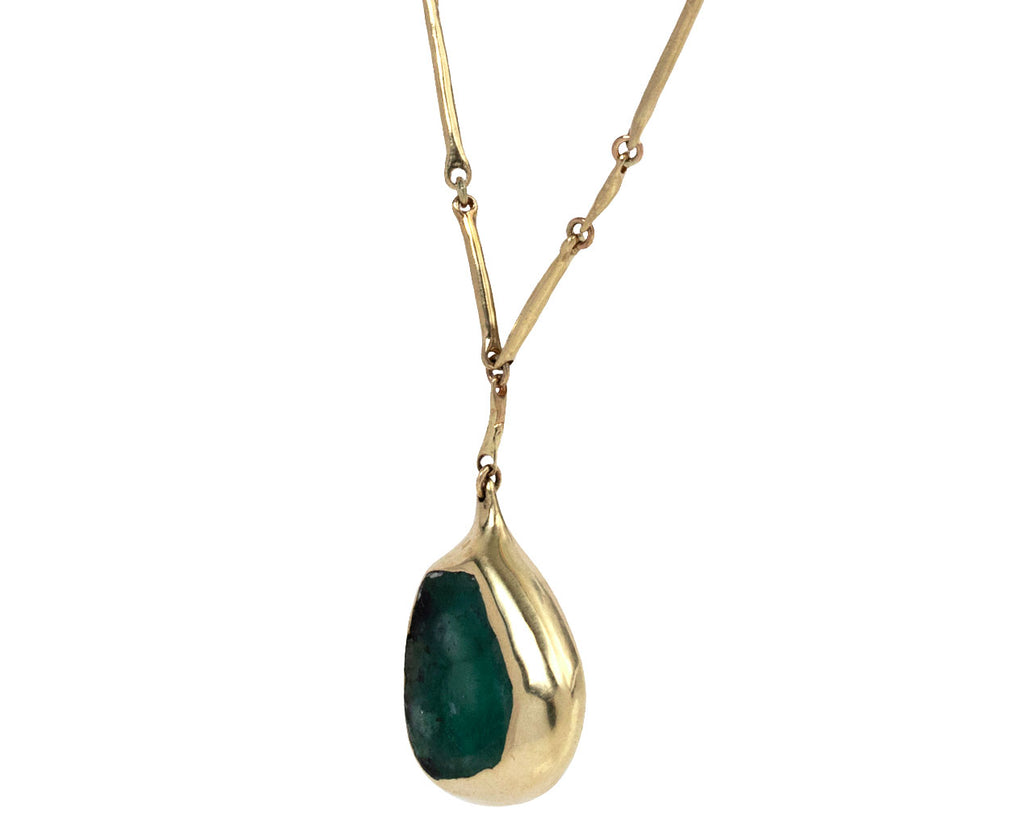 Ten Thousand Things Organic Emerald Pendant Necklace Side