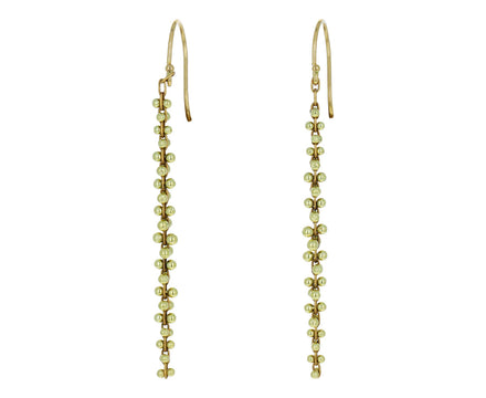 Long Gold Cluster Earrings