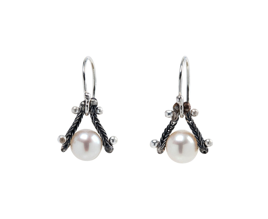 White Pearl Earrings