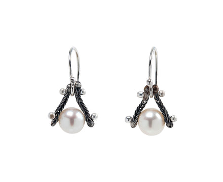 White Pearl Earrings