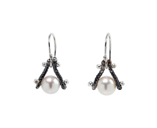 White Pearl Earrings