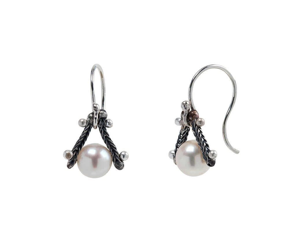 White Pearl Earrings