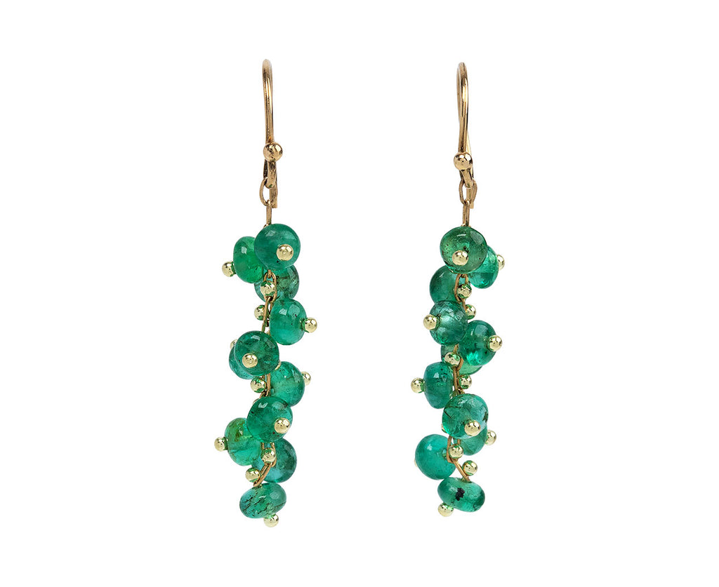 TenThousandThings Emerald Spiral Earrings