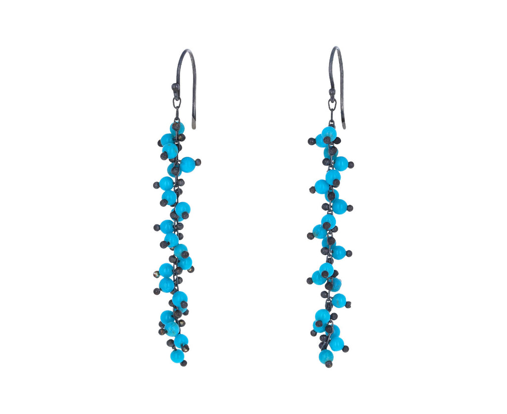 Turquoise Spiral Earrings