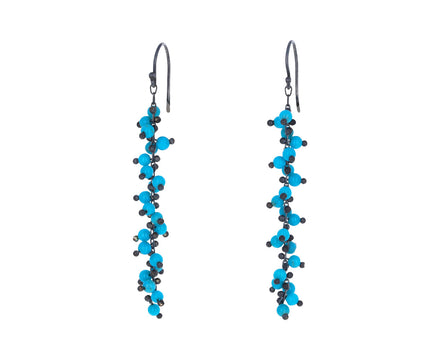 Turquoise Spiral Earrings