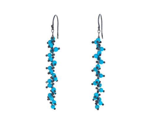 Turquoise Spiral Earrings