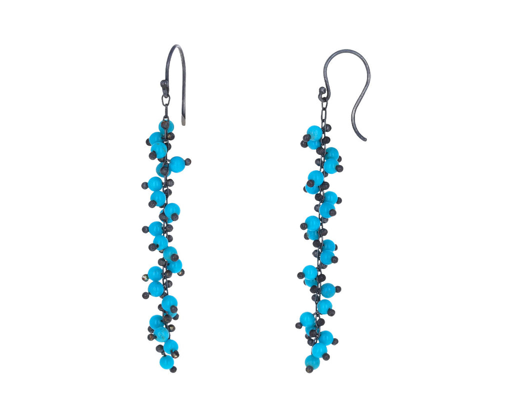 Turquoise Spiral Earrings