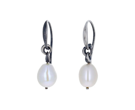 Silver White Pearl Earrings