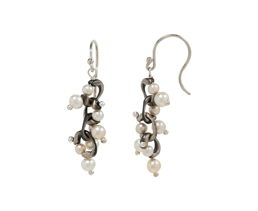 Pearl Cluster Loop Earrings