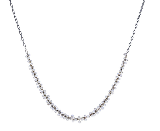 Silver Cluster Choker Necklace