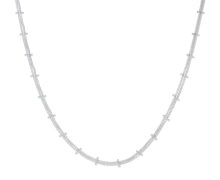 Silver Double Chain Necklace