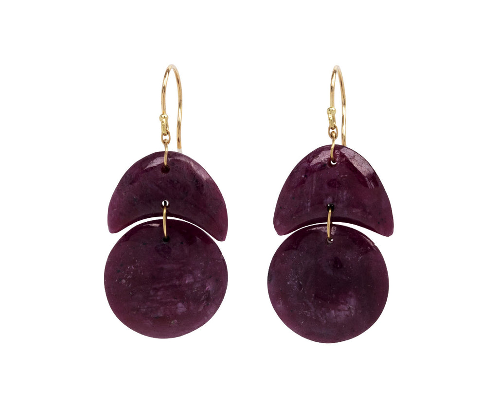 TenThousandThings Ruby Tiny Arp Earrings