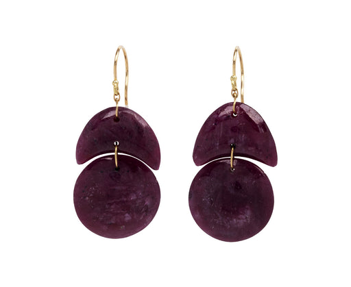 TenThousandThings Ruby Tiny Arp Earrings