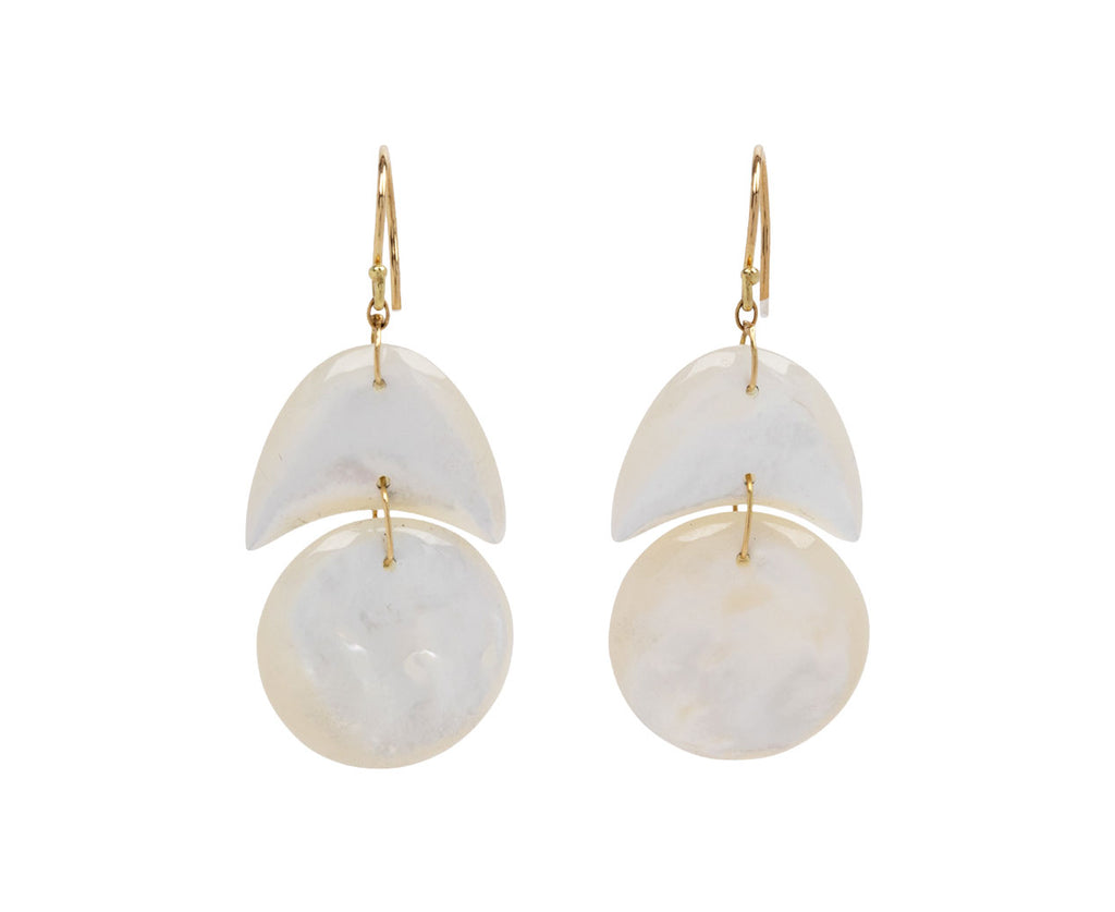 TenThousandThings Mother-of-Pearl Tiny Arp Earrings