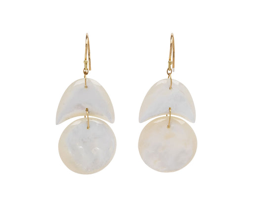 TenThousandThings Mother-of-Pearl Tiny Arp Earrings