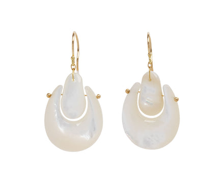 TenThousandThings Small Mother-of-Pearl O'Keeffe Earrings