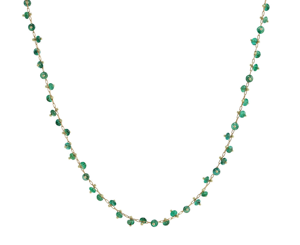 TenThousandThings Emerald Double Studded Necklace