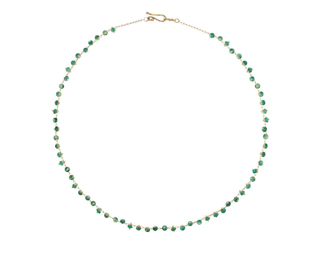 TenThousandThings Emerald Double Studded Necklace Full Necklace