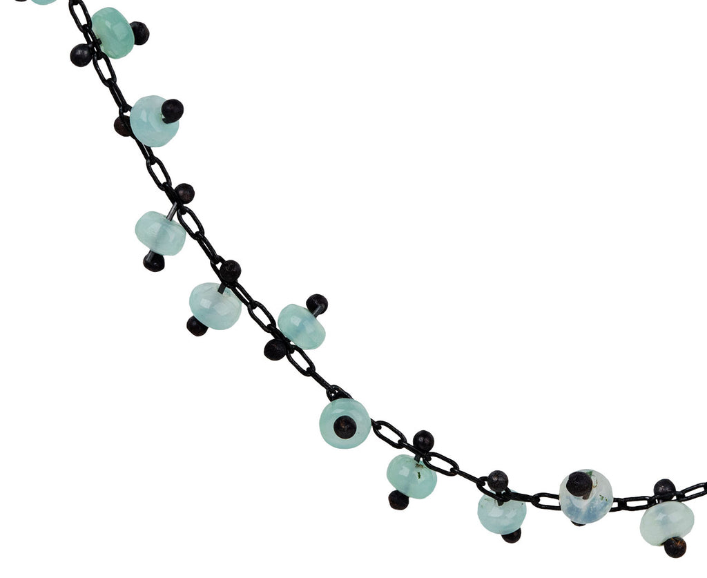 TenThousandThings Peruvian Opal Spiral Choker Necklace Close Up