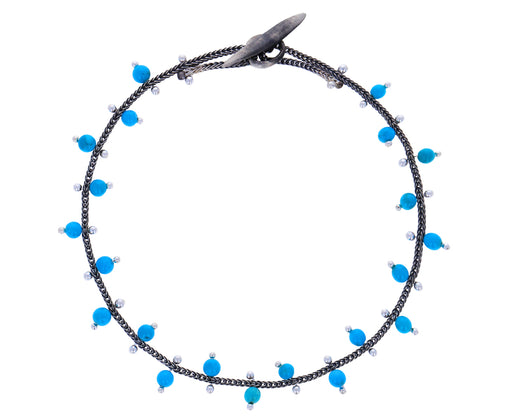 Double Studded Turquoise Beaded Bracelet