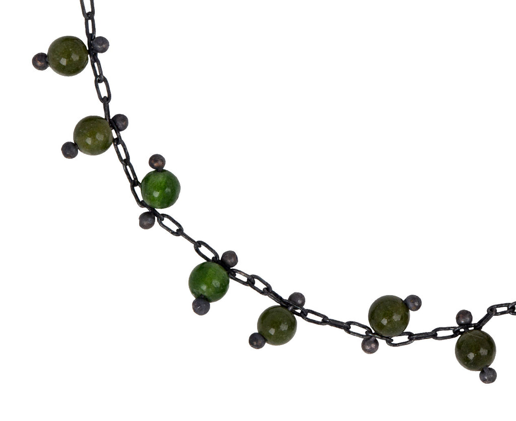 TenThousandThings Double Studded Jade Beaded Bracelet Close Up