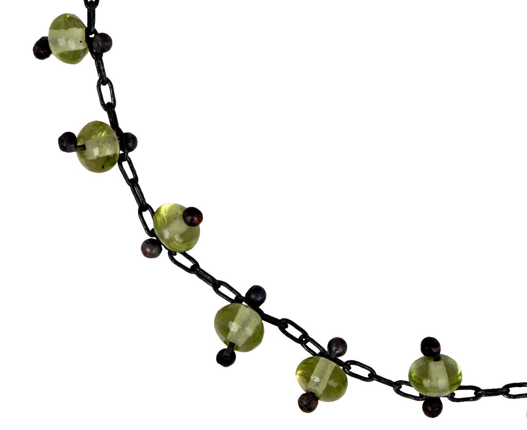 Double Studded Peridot Beaded Bracelet