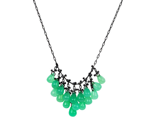 Chrysoprase Cluster Pendant Necklace