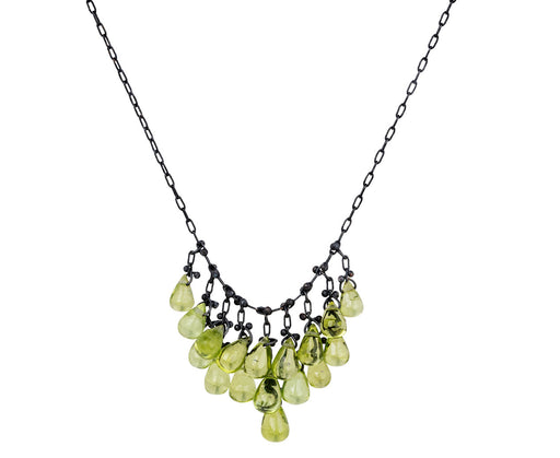 TenThousandThings Peridot Cluster Pendant Necklace