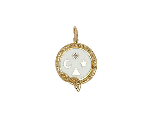 White Enamel Wholeness Pendant ONLY