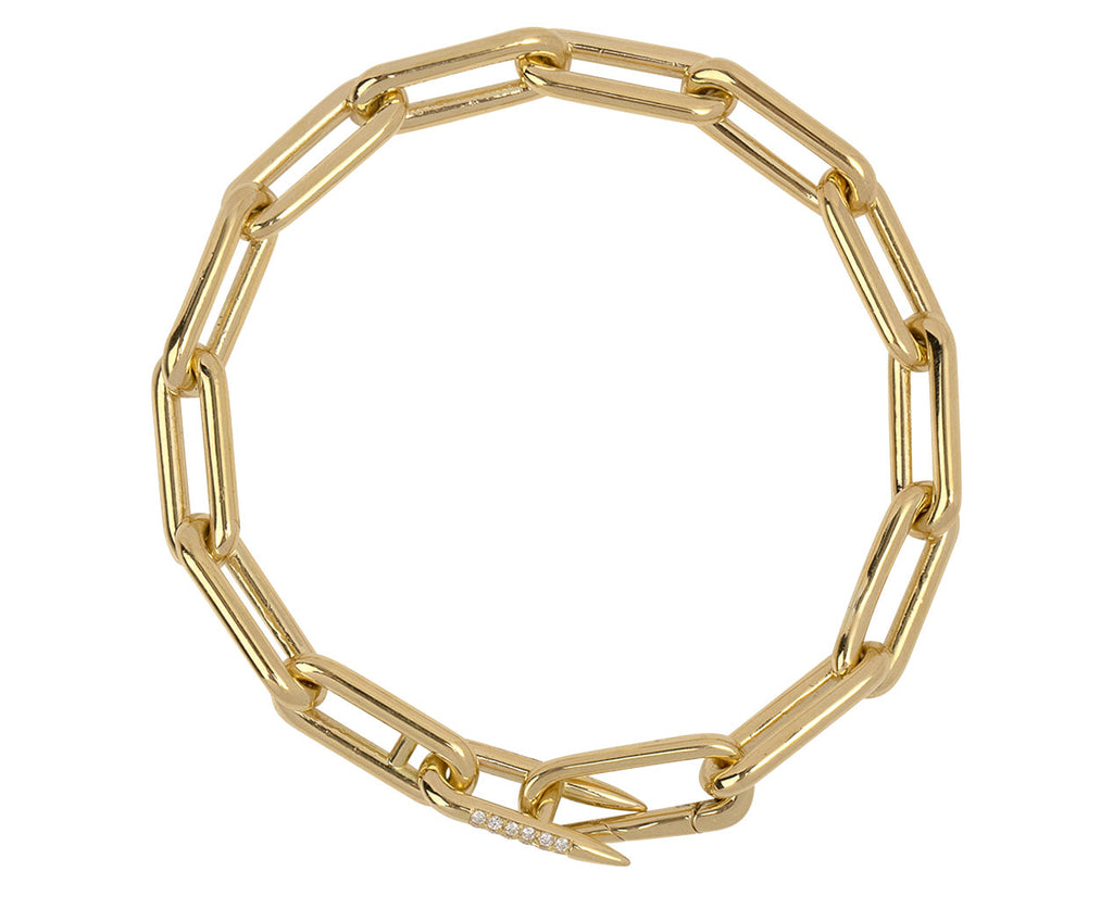 Heavy Metal Chain Bracelet with Diamond Spur