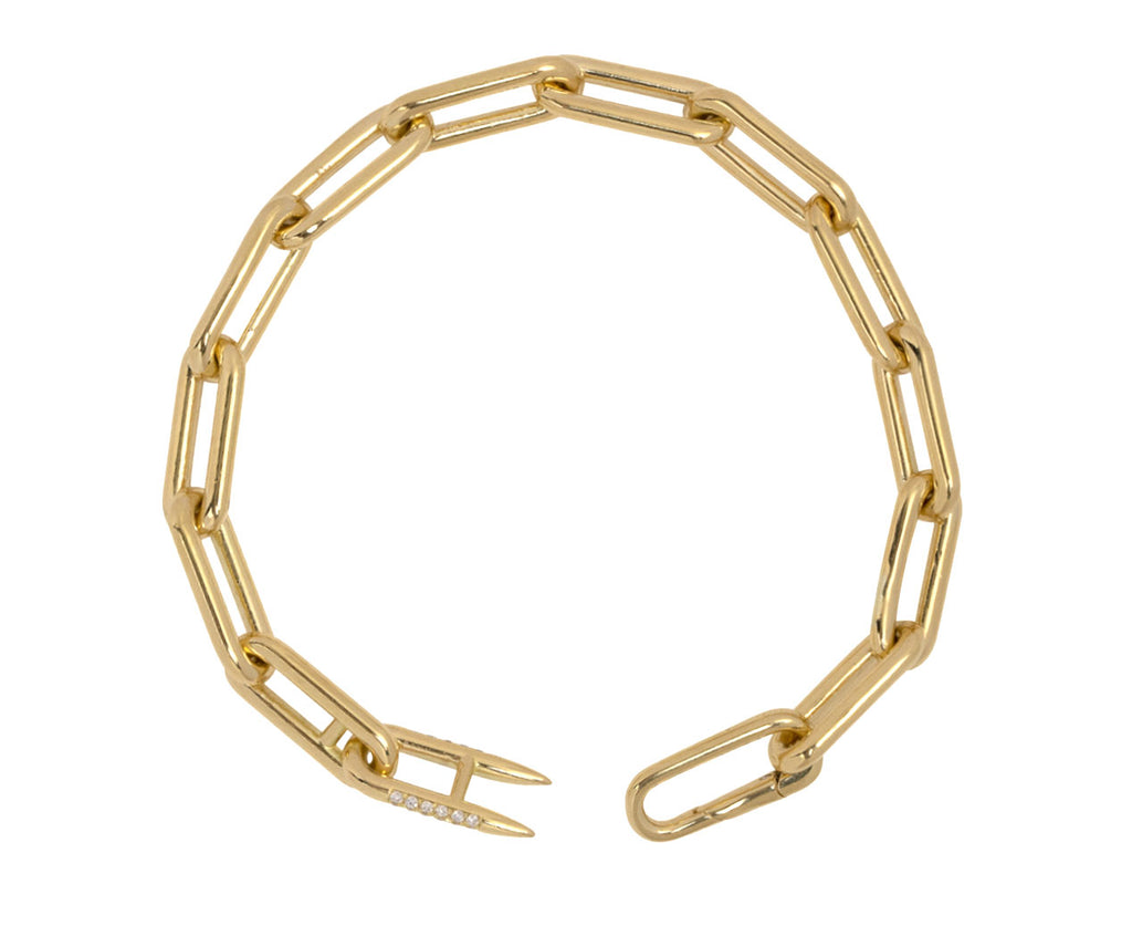 Heavy Metal Chain Bracelet with Diamond Spur