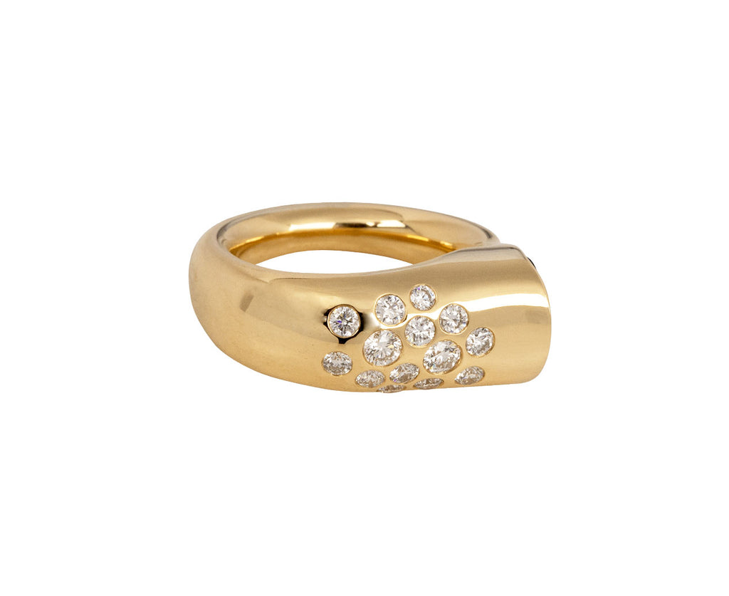 Tanzanite and Diamond Battery Ring