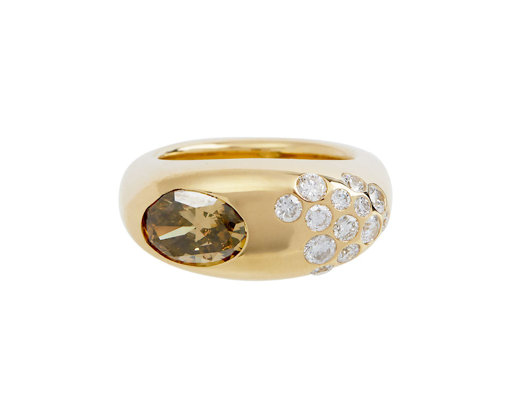 Uniform Object Champagne Diamond Dowry Ring
