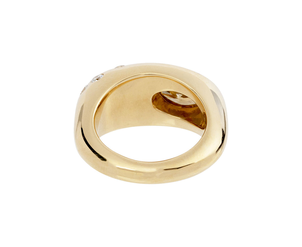 Uniform Object Champagne Diamond Dowry Ring Back