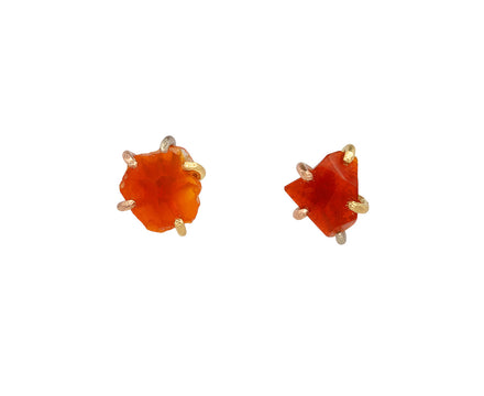 Mexican Fire Opal Stud Earrings