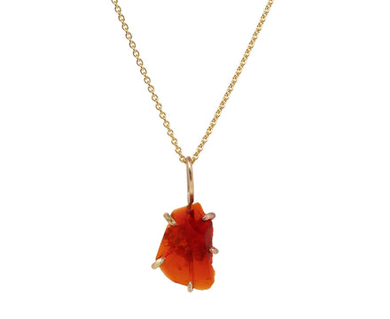Mexican Fire Opal Pendant Necklace