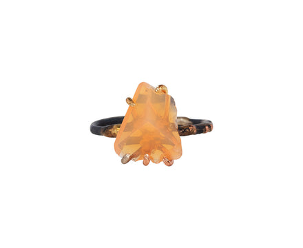 Light Mexican Fire Opal Ring