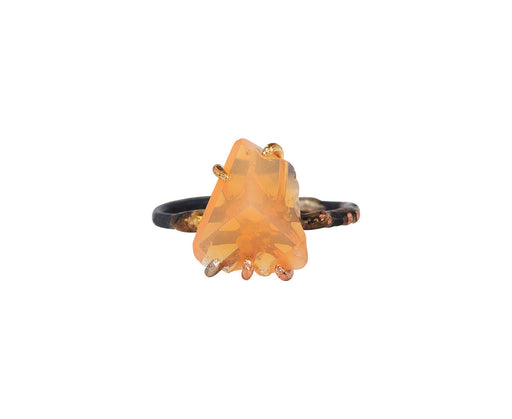 Light Mexican Fire Opal Ring