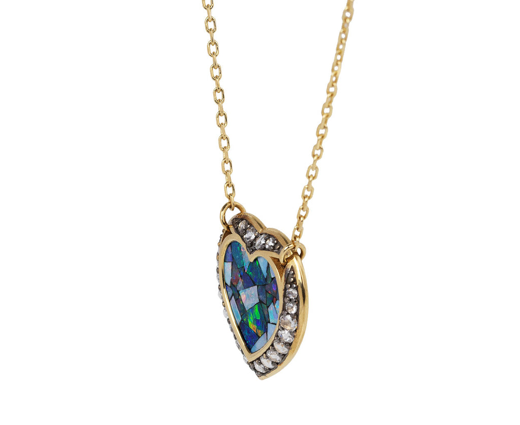 Venyx Opal Mosaic Anahata Pendant Necklace Side View