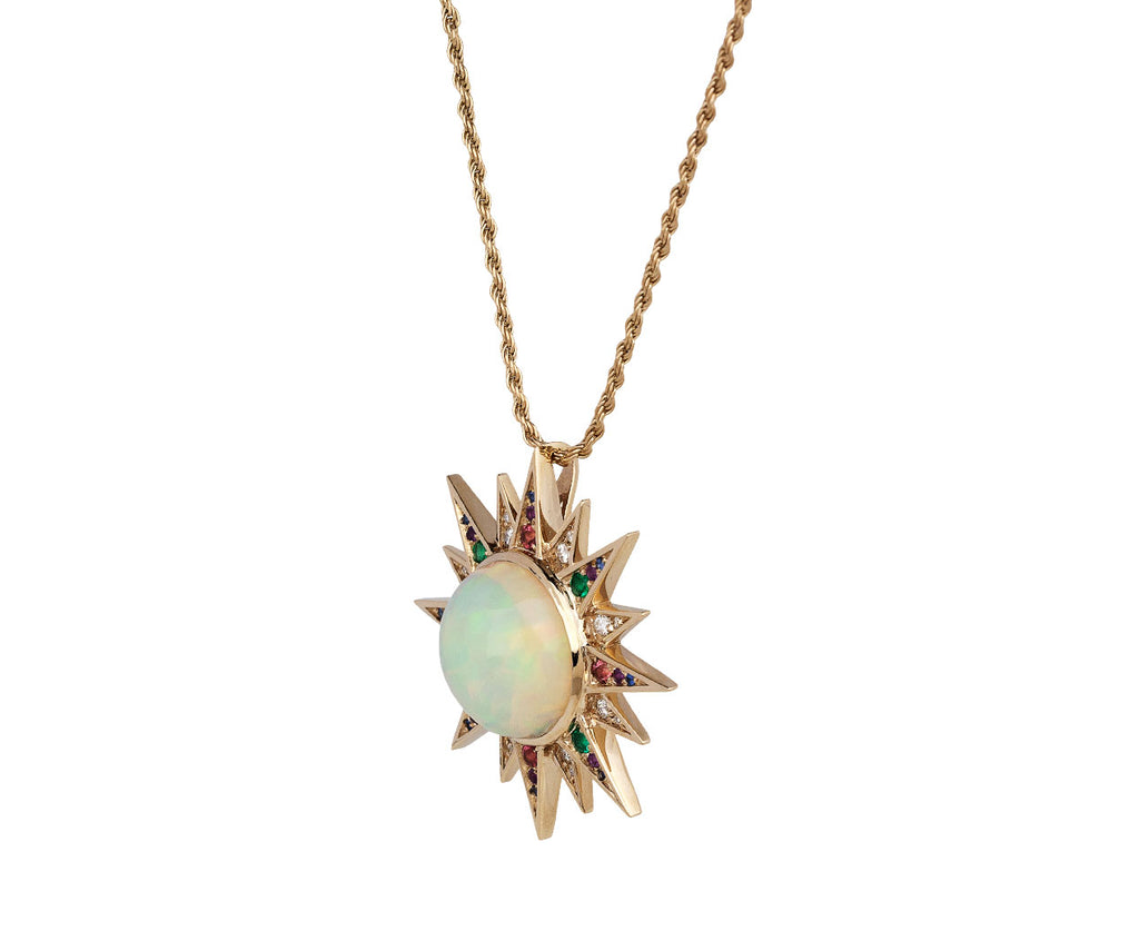 Venyx Opal Aruna Pendant Necklace Side View