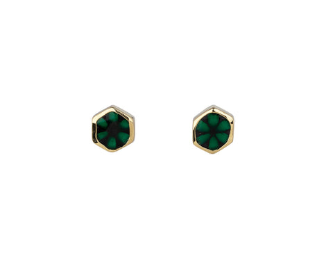 Venyx Muzo Trapiche Emerald Stud Earrings