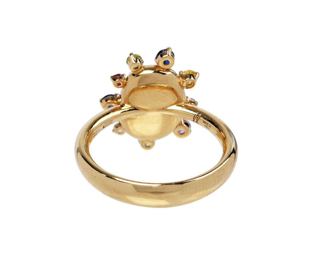 Francesca Villa Be Cool Vintage Cameo Rainbow Sapphire Ring Back