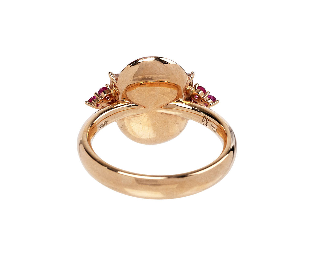 Francesca Villa Be Precious Vintage Cameo Diamond Baguette Ring Back